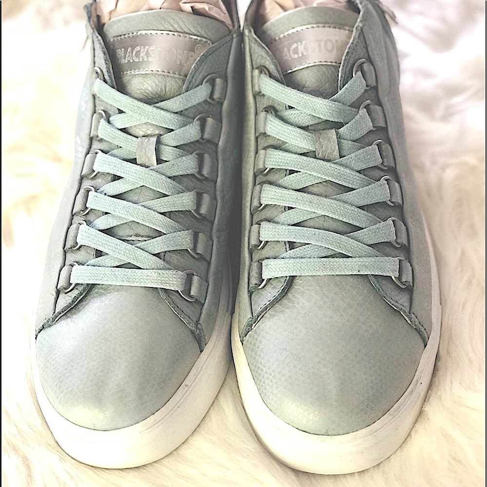Blackstone lace up & side zip sneakers 👟